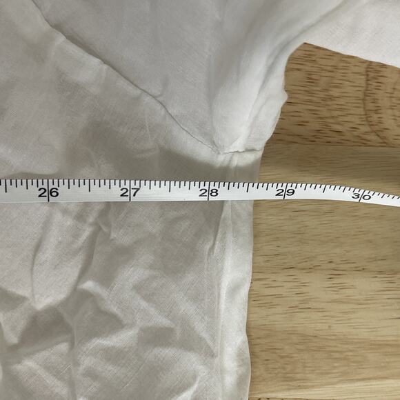 NWT Madewell Shirred Crewneck Button Up Top Blouse White Size Large NU464 - Picture 5 of 10